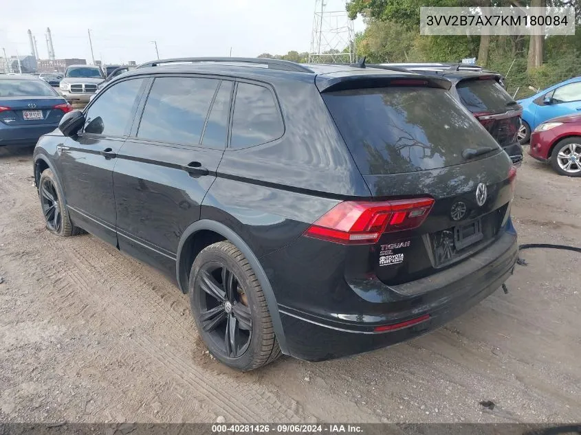 2019 Volkswagen Tiguan 2.0T Sel/2.0T Sel R-Line/2.0T Sel R-Line Black/Se VIN: 3VV2B7AX7KM180084 Lot: 40281426