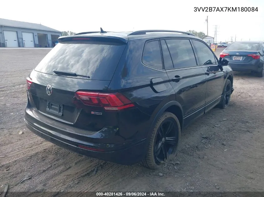 2019 Volkswagen Tiguan Se/Sel/Sel R-Line Jet-Bla VIN: 3VV2B7AX7KM180084 Lot: 40281426