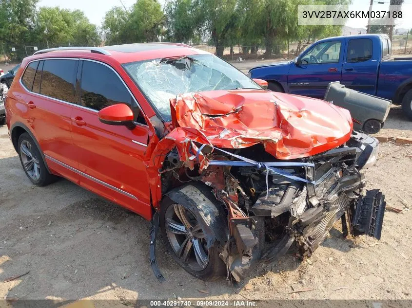 2019 Volkswagen Tiguan 2.0T Sel/2.0T Sel R-Line/2.0T Sel R-Line Black/Se VIN: 3VV2B7AX6KM037188 Lot: 40291740