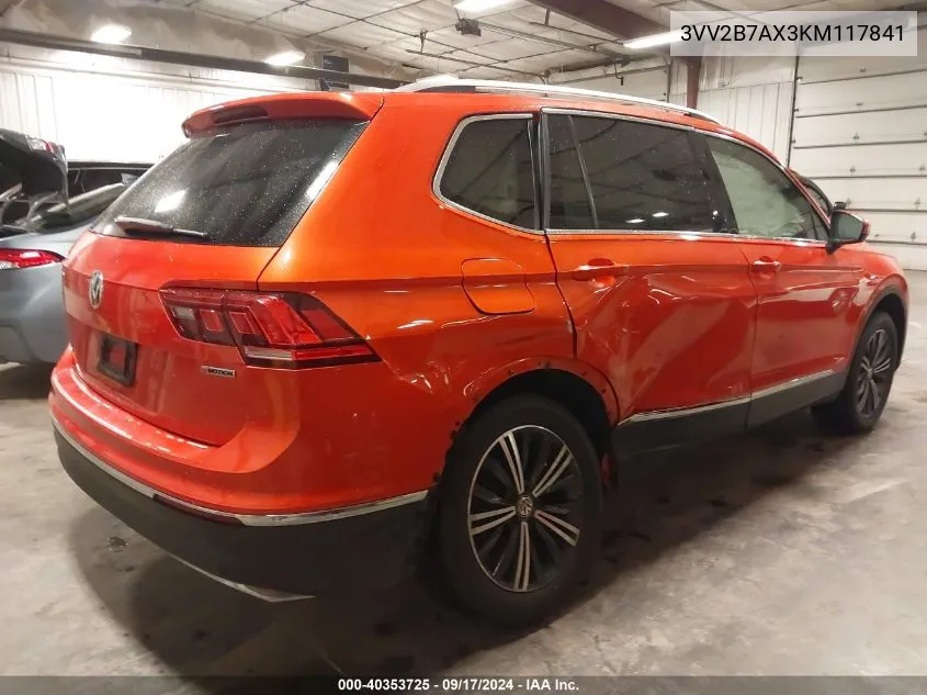 2019 Volkswagen Tiguan 2.0T Sel/2.0T Sel R-Line/2.0T Sel R-Line Black/Se VIN: 3VV2B7AX3KM117841 Lot: 40353725