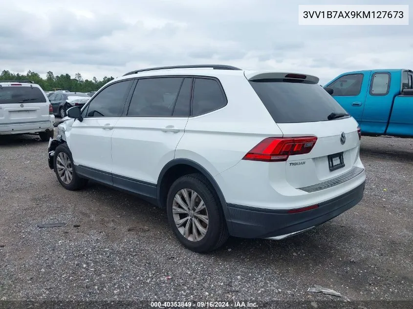 2019 Volkswagen Tiguan 2.0T S VIN: 3VV1B7AX9KM127673 Lot: 40353849