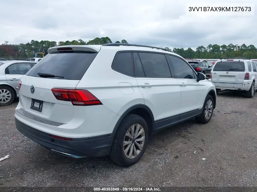 2019 Volkswagen Tiguan 2.0T S VIN: 3VV1B7AX9KM127673 Lot: 40353849