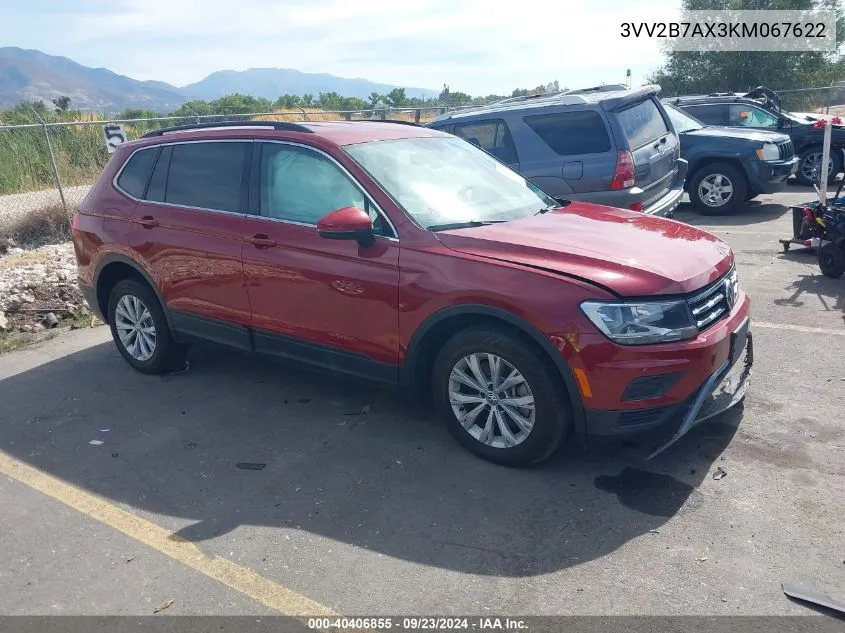 3VV2B7AX3KM067622 2019 Volkswagen Tiguan 2.0T Sel/2.0T Sel R-Line/2.0T Sel R-Line Black/Se