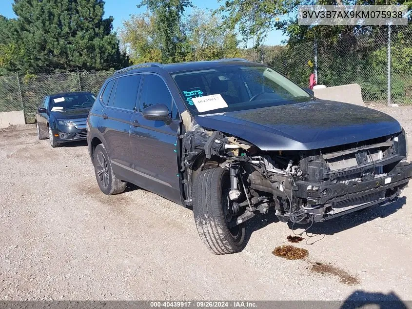 2019 Volkswagen Tiguan 2.0T Se/2.0T Sel/2.0T Sel R-Line/2.0T Sel R-Line Black VIN: 3VV3B7AX9KM075938 Lot: 40439917