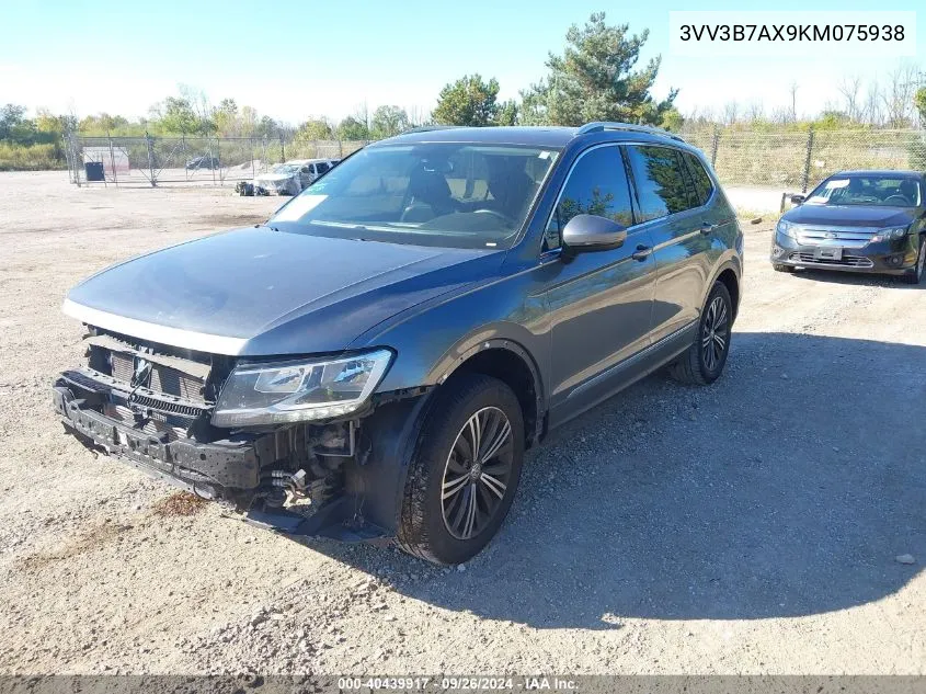 2019 Volkswagen Tiguan 2.0T Se/2.0T Sel/2.0T Sel R-Line/2.0T Sel R-Line Black VIN: 3VV3B7AX9KM075938 Lot: 40439917