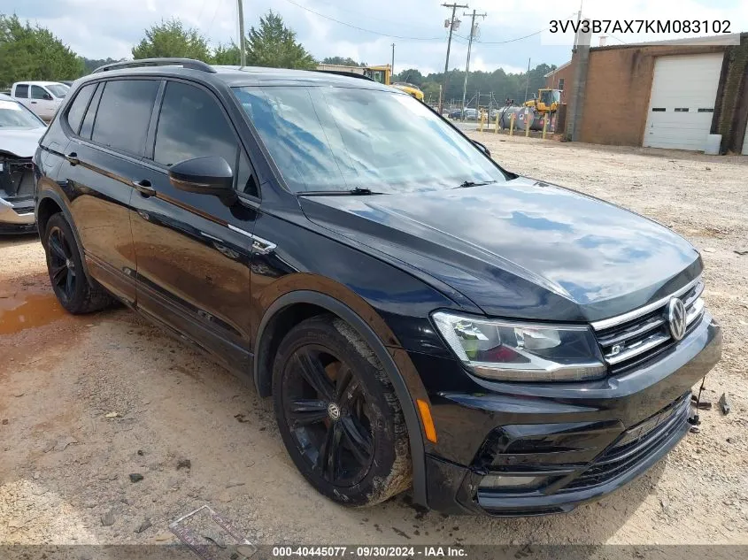 2019 Volkswagen Tiguan 2.0T Se/2.0T Sel/2.0T Sel R-Line/2.0T Sel R-Line Black VIN: 3VV3B7AX7KM083102 Lot: 40445077