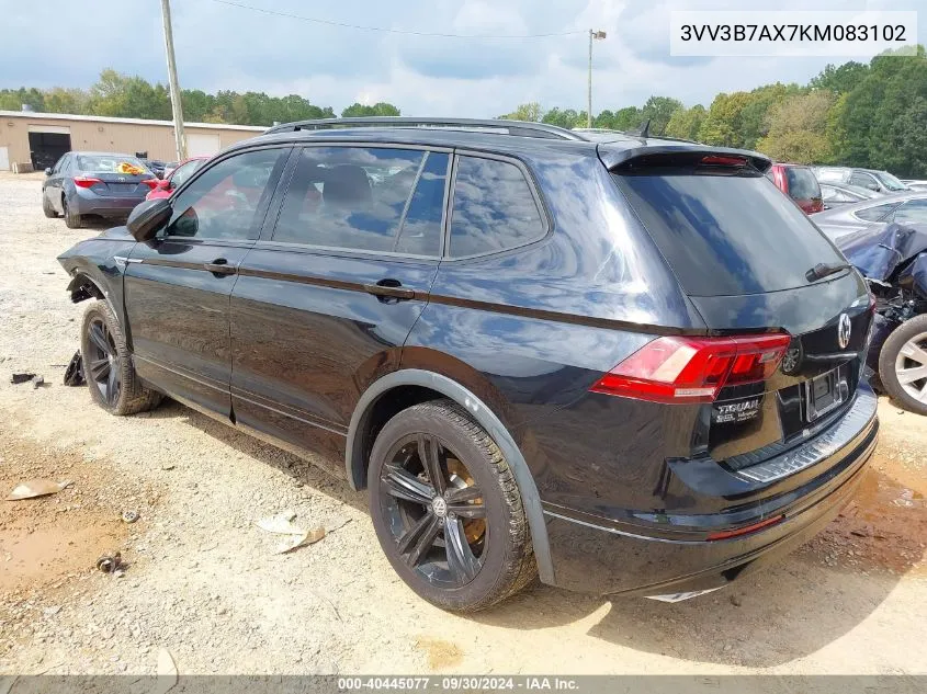 2019 Volkswagen Tiguan 2.0T Se/2.0T Sel/2.0T Sel R-Line/2.0T Sel R-Line Black VIN: 3VV3B7AX7KM083102 Lot: 40445077