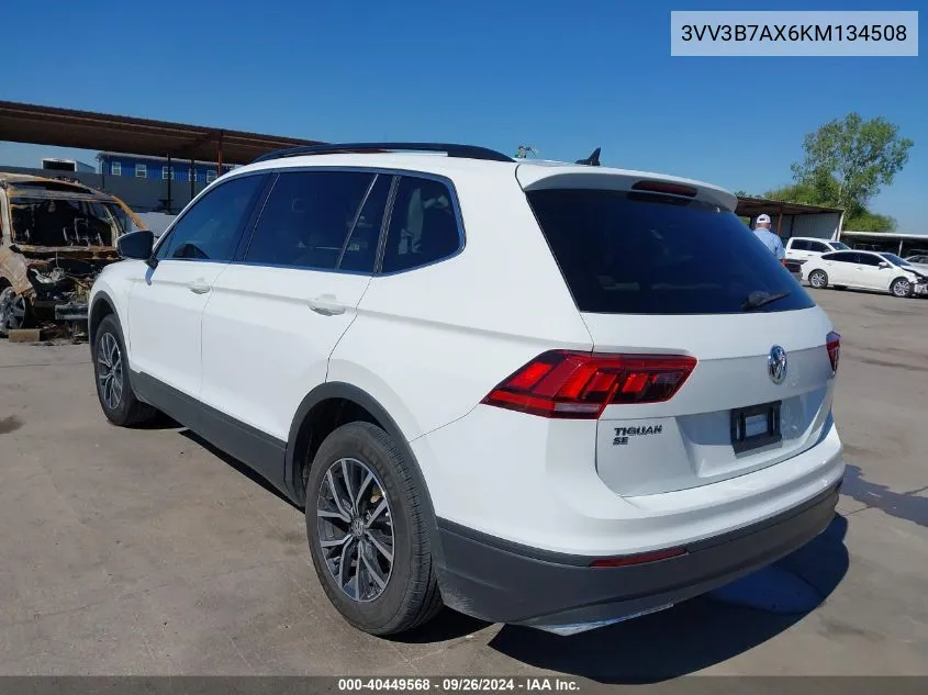 2019 Volkswagen Tiguan Se/Sel/Sel R-Line Jet-Black/Sel R-Line VIN: 3VV3B7AX6KM134508 Lot: 40449568