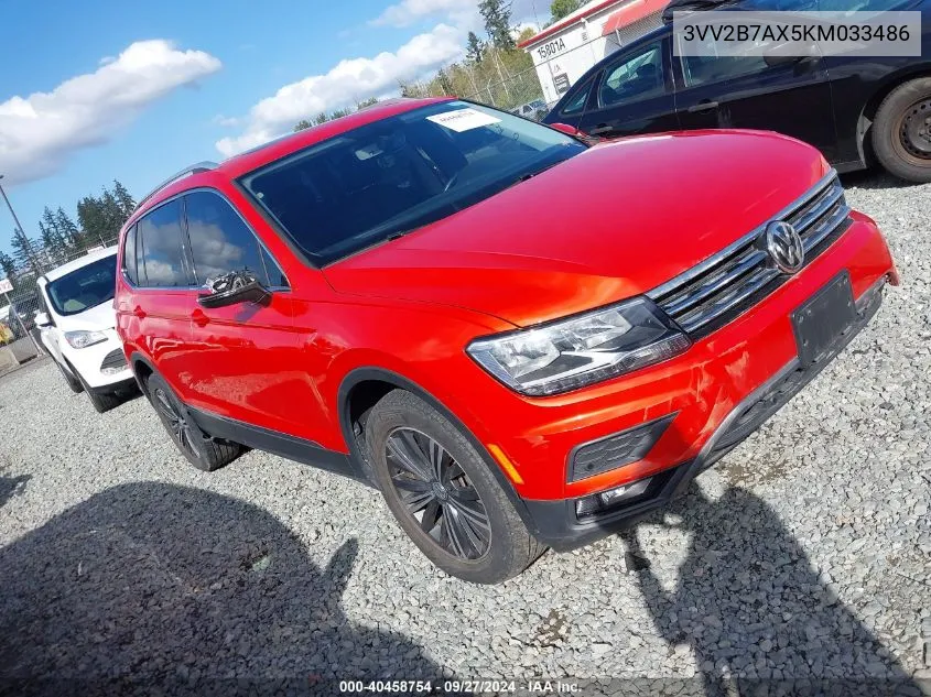 3VV2B7AX5KM033486 2019 Volkswagen Tiguan 2.0T Se/2.0T Sel/2.0T Sel R-Line/2.0T Sel R-Line Black