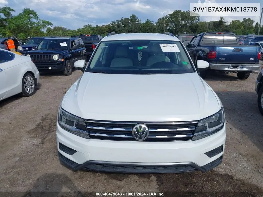 3VV1B7AX4KM018778 2019 Volkswagen Tiguan S