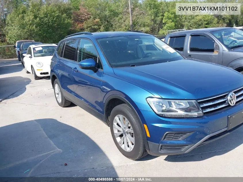 3VV1B7AX1KM101102 2019 Volkswagen Tiguan 2.0T S