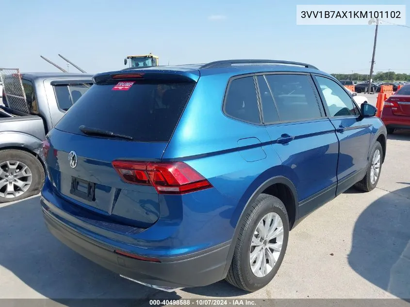 3VV1B7AX1KM101102 2019 Volkswagen Tiguan 2.0T S