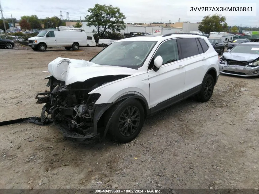 2019 Volkswagen Tiguan 2.0T Se/2.0T Sel/2.0T Sel R-Line/2.0T Sel R-Line Black VIN: 3VV2B7AX3KM036841 Lot: 40499683