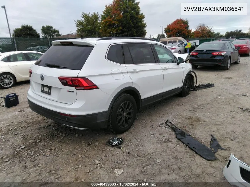 2019 Volkswagen Tiguan 2.0T Se/2.0T Sel/2.0T Sel R-Line/2.0T Sel R-Line Black VIN: 3VV2B7AX3KM036841 Lot: 40499683