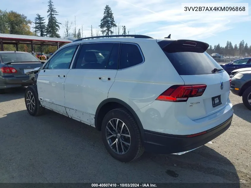 2019 Volkswagen Tiguan 2.0T Sel/2.0T Sel R-Line/2.0T Sel R-Line Black/Se VIN: 3VV2B7AX4KM096868 Lot: 40507410