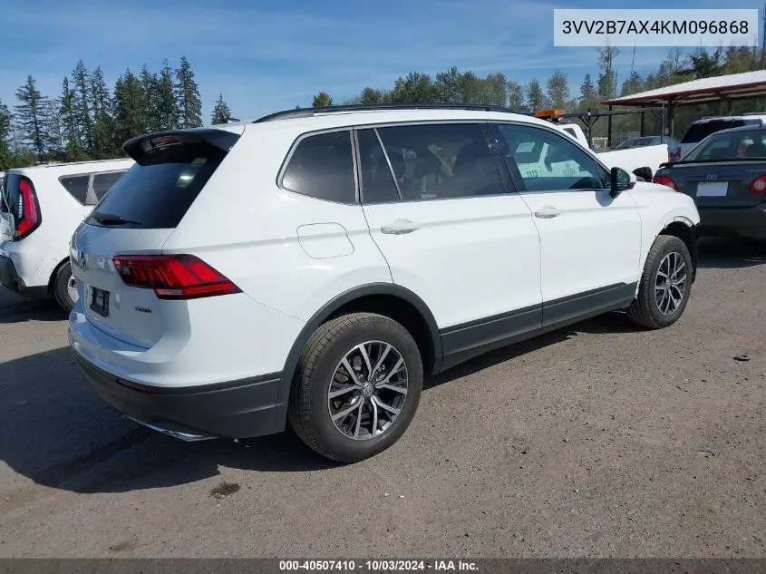 2019 Volkswagen Tiguan 2.0T Sel/2.0T Sel R-Line/2.0T Sel R-Line Black/Se VIN: 3VV2B7AX4KM096868 Lot: 40507410