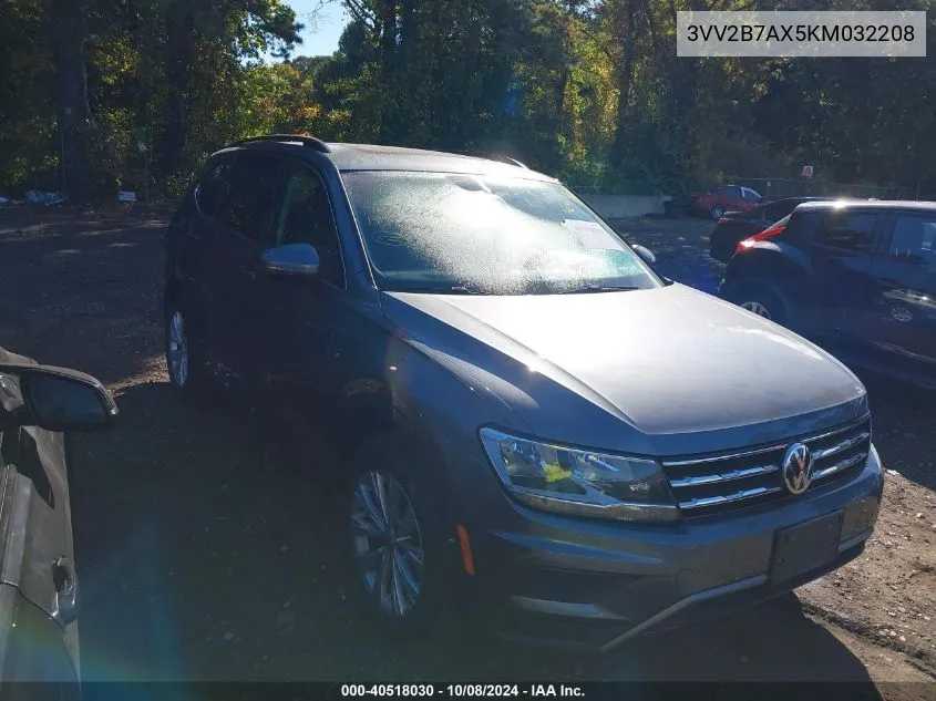 2019 Volkswagen Tiguan 2.0T Se/2.0T Sel/2.0T Sel R-Line/2.0T Sel R-Line Black VIN: 3VV2B7AX5KM032208 Lot: 40518030