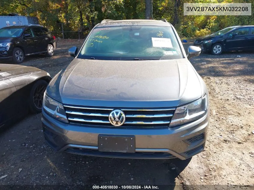 2019 Volkswagen Tiguan 2.0T Se/2.0T Sel/2.0T Sel R-Line/2.0T Sel R-Line Black VIN: 3VV2B7AX5KM032208 Lot: 40518030