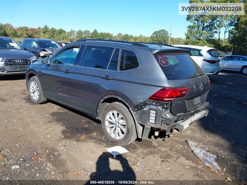 2019 Volkswagen Tiguan 2.0T Se/2.0T Sel/2.0T Sel R-Line/2.0T Sel R-Line Black VIN: 3VV2B7AX5KM032208 Lot: 40518030