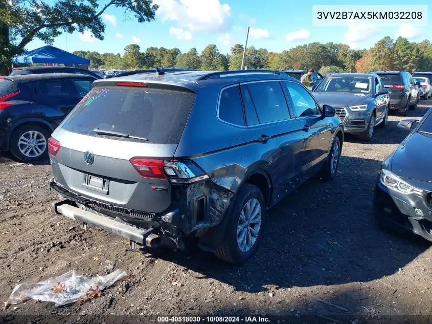 2019 Volkswagen Tiguan 2.0T Se/2.0T Sel/2.0T Sel R-Line/2.0T Sel R-Line Black VIN: 3VV2B7AX5KM032208 Lot: 40518030