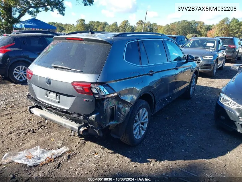 2019 Volkswagen Tiguan 2.0T Se/2.0T Sel/2.0T Sel R-Line/2.0T Sel R-Line Black VIN: 3VV2B7AX5KM032208 Lot: 40518030