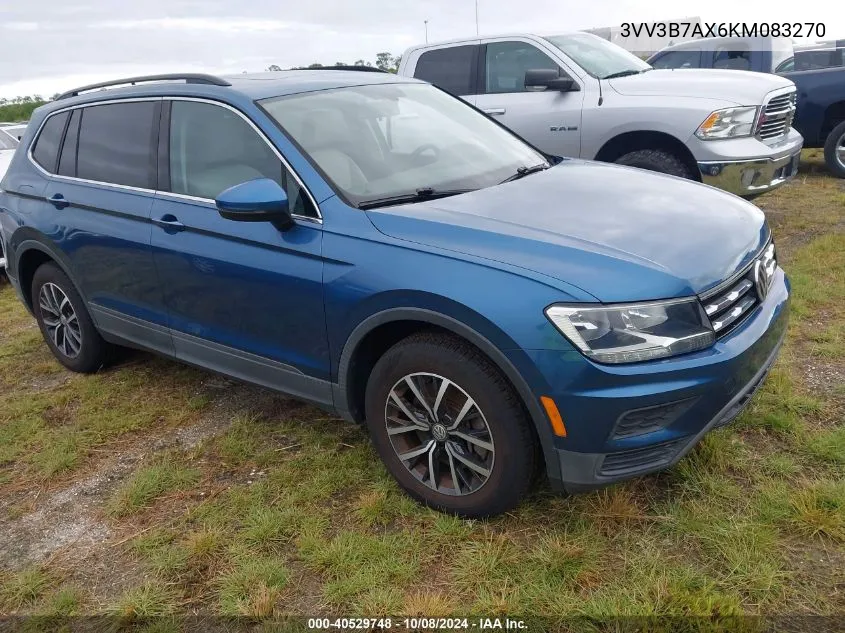 2019 Volkswagen Tiguan Se/Sel/Sel R-Line Jet-Bla VIN: 3VV3B7AX6KM083270 Lot: 40529748