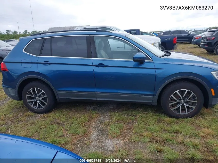 2019 Volkswagen Tiguan Se/Sel/Sel R-Line Jet-Bla VIN: 3VV3B7AX6KM083270 Lot: 40529748