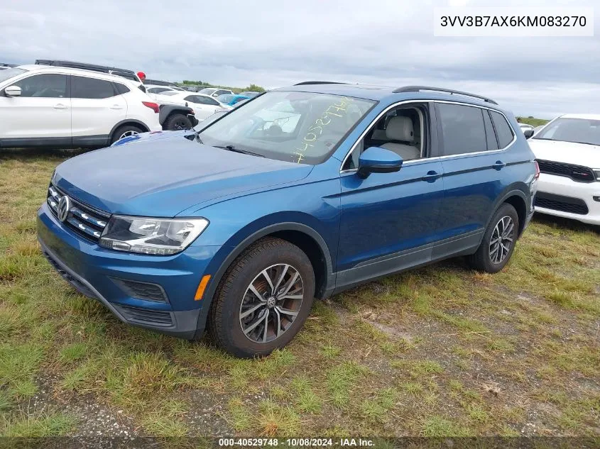 2019 Volkswagen Tiguan Se/Sel/Sel R-Line Jet-Bla VIN: 3VV3B7AX6KM083270 Lot: 40529748