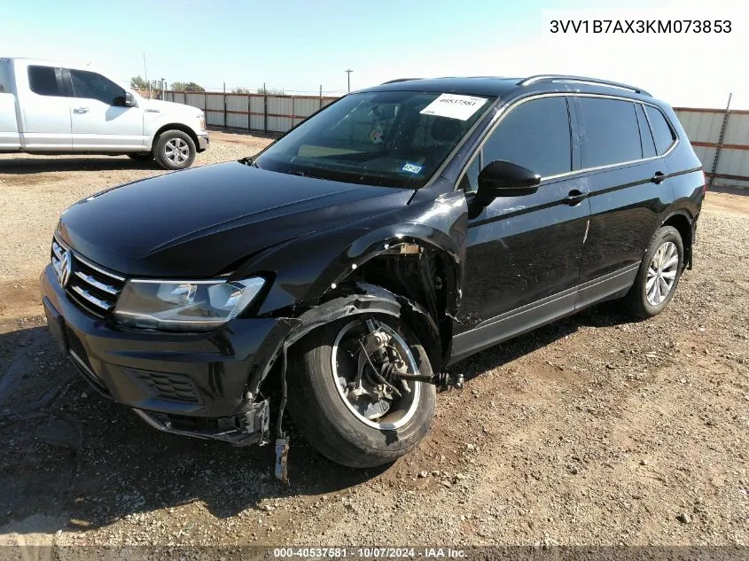 2019 Volkswagen Tiguan 2.0T S VIN: 3VV1B7AX3KM073853 Lot: 40537581