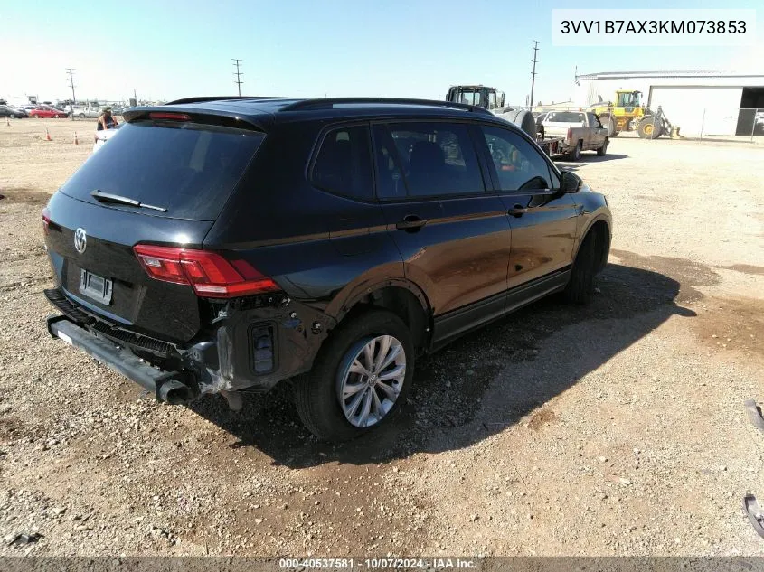 3VV1B7AX3KM073853 2019 Volkswagen Tiguan 2.0T S