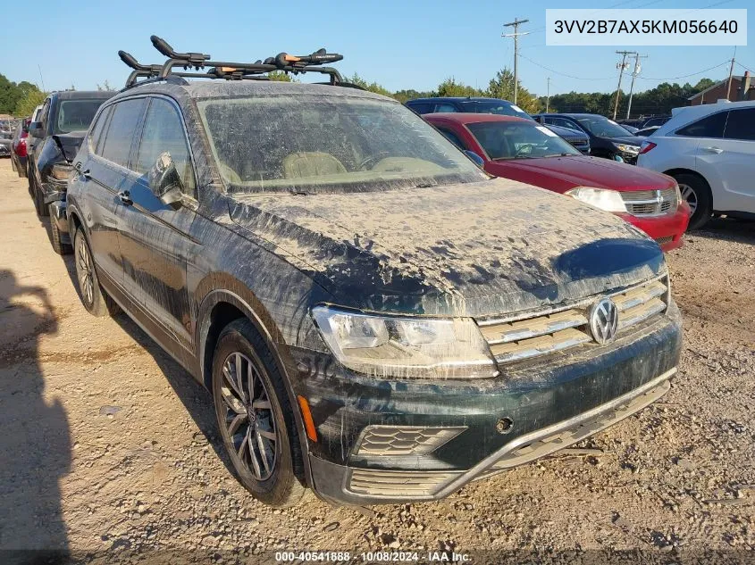 2019 Volkswagen Tiguan Se/Sel/Sel R-Line Jet-Bla VIN: 3VV2B7AX5KM056640 Lot: 40541888