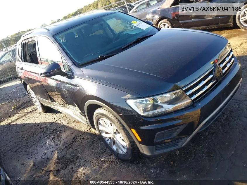 2019 Volkswagen Tiguan 2.0T S VIN: 3VV1B7AX6KM041186 Lot: 40544593