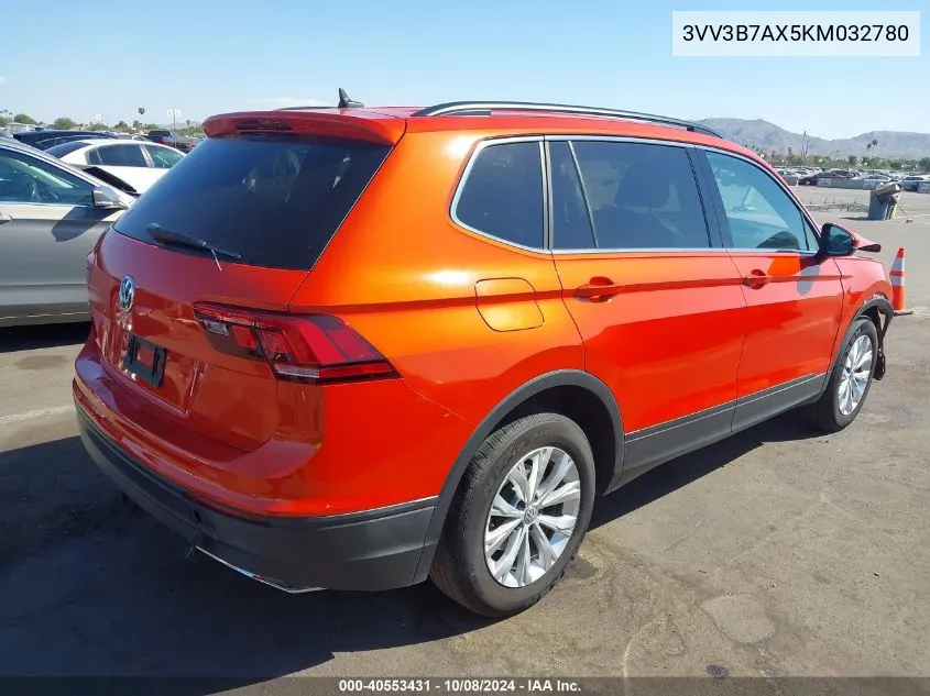 2019 Volkswagen Tiguan Se/Sel/Sel R-Line Jet-Black/Sel R-Line VIN: 3VV3B7AX5KM032780 Lot: 40553431