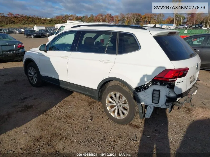 2019 Volkswagen Tiguan 2.0T Se/2.0T Sel/2.0T Sel R-Line/2.0T Sel R-Line Black VIN: 3VV2B7AX4KM027873 Lot: 40555624