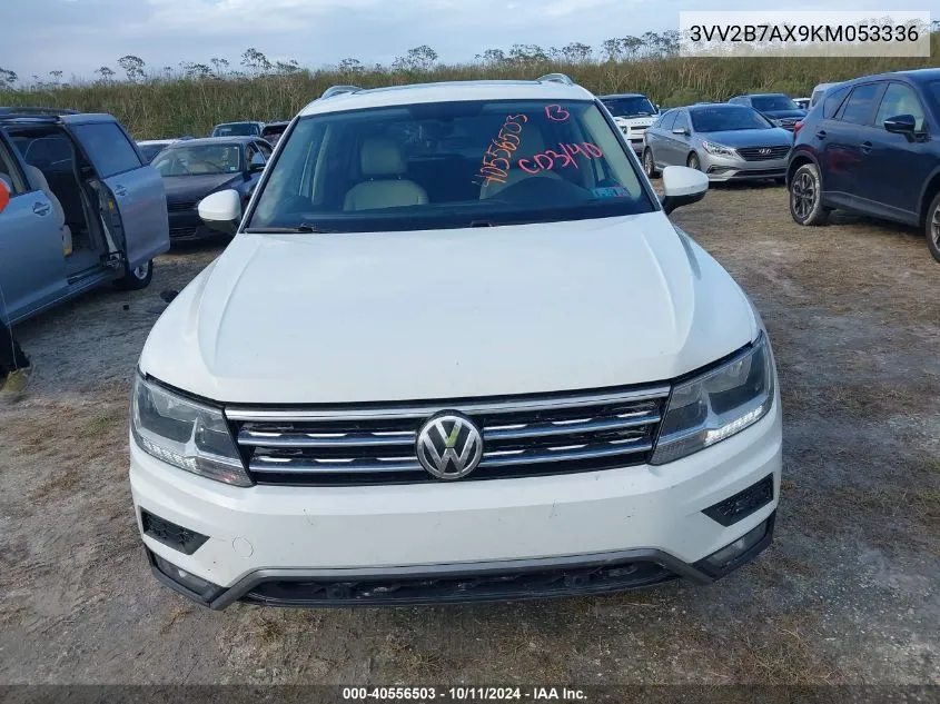 2019 Volkswagen Tiguan 2.0T Se/2.0T Sel/2.0T Sel R-Line/2.0T Sel R-Line Black VIN: 3VV2B7AX9KM053336 Lot: 40556503