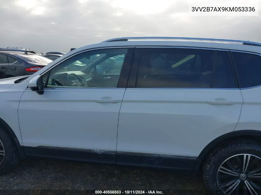 2019 Volkswagen Tiguan 2.0T Se/2.0T Sel/2.0T Sel R-Line/2.0T Sel R-Line Black VIN: 3VV2B7AX9KM053336 Lot: 40556503