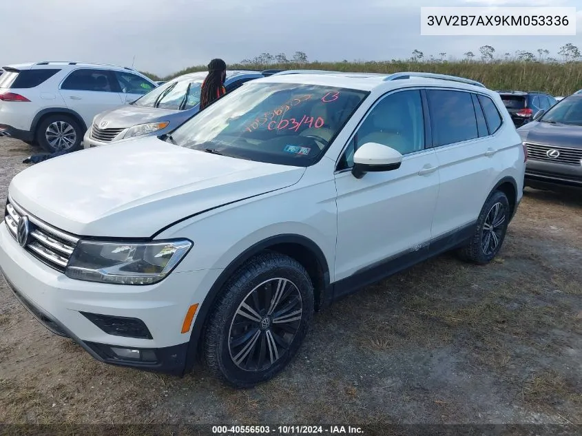 2019 Volkswagen Tiguan 2.0T Se/2.0T Sel/2.0T Sel R-Line/2.0T Sel R-Line Black VIN: 3VV2B7AX9KM053336 Lot: 40556503