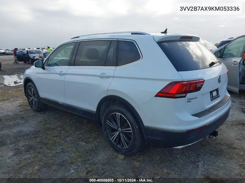 2019 Volkswagen Tiguan 2.0T Se/2.0T Sel/2.0T Sel R-Line/2.0T Sel R-Line Black VIN: 3VV2B7AX9KM053336 Lot: 40556503