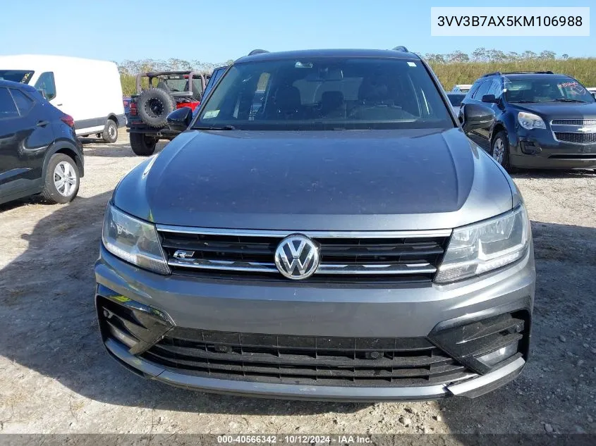 2019 Volkswagen Tiguan 2.0T Se/2.0T Sel/2.0T Sel R-Line/2.0T Sel R-Line Black VIN: 3VV3B7AX5KM106988 Lot: 40566342