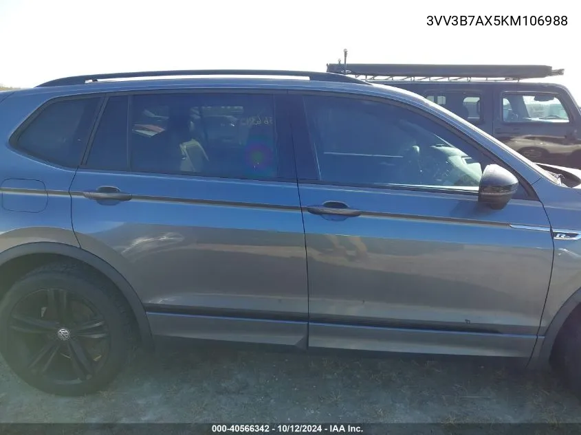 2019 Volkswagen Tiguan 2.0T Se/2.0T Sel/2.0T Sel R-Line/2.0T Sel R-Line Black VIN: 3VV3B7AX5KM106988 Lot: 40566342