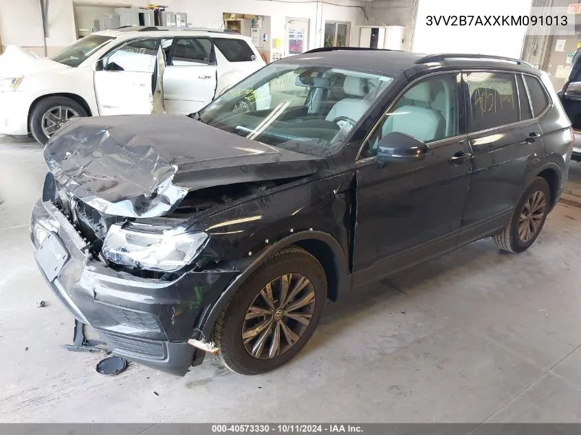 2019 Volkswagen Tiguan 2.0T Se/2.0T Sel/2.0T Sel R-Line/2.0T Sel R-Line Black VIN: 3VV2B7AXXKM091013 Lot: 40573330