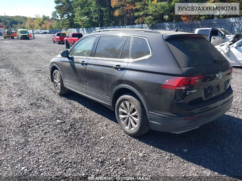 2019 Volkswagen Tiguan 2.0T Se/2.0T Sel/2.0T Sel R-Line/2.0T Sel R-Line Black VIN: 3VV2B7AXXKM090749 Lot: 40579747