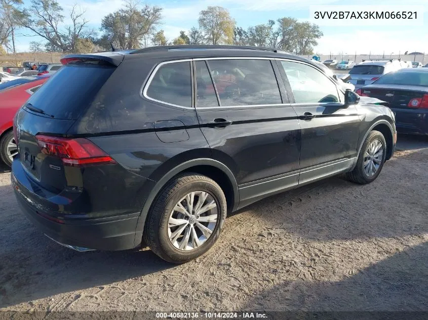 2019 Volkswagen Tiguan Se/Sel/Sel R-Line Jet-Bla VIN: 3VV2B7AX3KM066521 Lot: 40582136