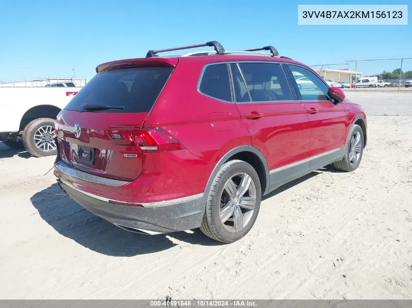 2019 Volkswagen Tiguan 2.0T Sel Premium/2.0T Sel Premium R-Line VIN: 3VV4B7AX2KM156123 Lot: 40591545