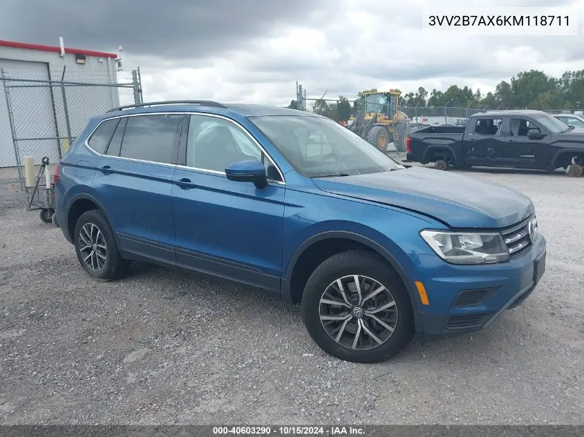 2019 Volkswagen Tiguan 2.0T Se/2.0T Sel/2.0T Sel R-Line/2.0T Sel R-Line Black VIN: 3VV2B7AX6KM118711 Lot: 40603290