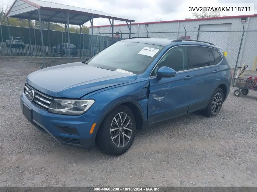 2019 Volkswagen Tiguan 2.0T Se/2.0T Sel/2.0T Sel R-Line/2.0T Sel R-Line Black VIN: 3VV2B7AX6KM118711 Lot: 40603290