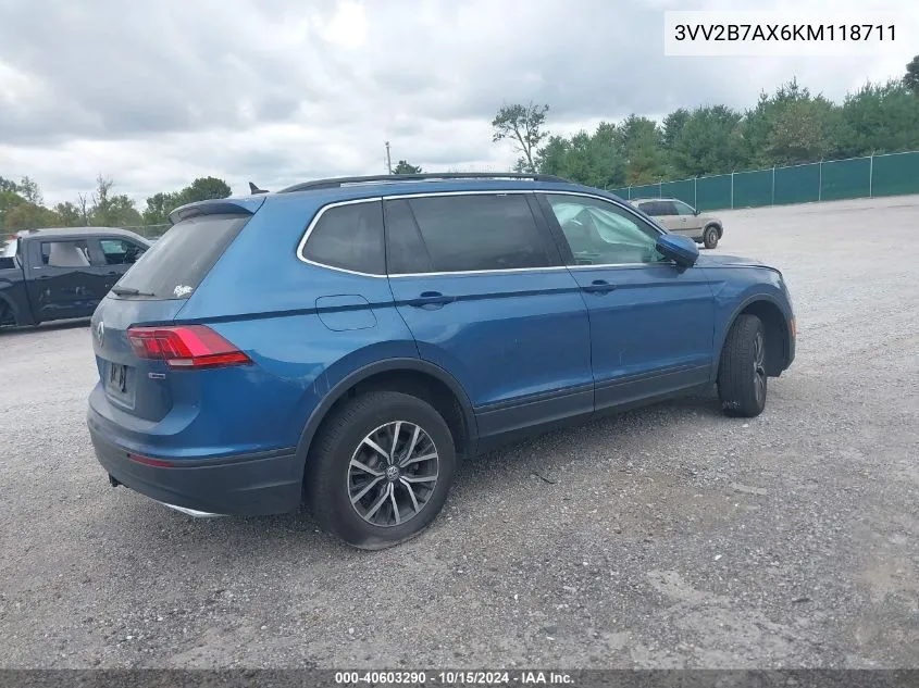 2019 Volkswagen Tiguan 2.0T Se/2.0T Sel/2.0T Sel R-Line/2.0T Sel R-Line Black VIN: 3VV2B7AX6KM118711 Lot: 40603290