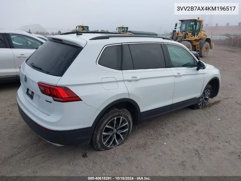 2019 Volkswagen Tiguan 2.0T Se/2.0T Sel/2.0T Sel R-Line/2.0T Sel R-Line Black VIN: 3VV2B7AX4KM196517 Lot: 40618291