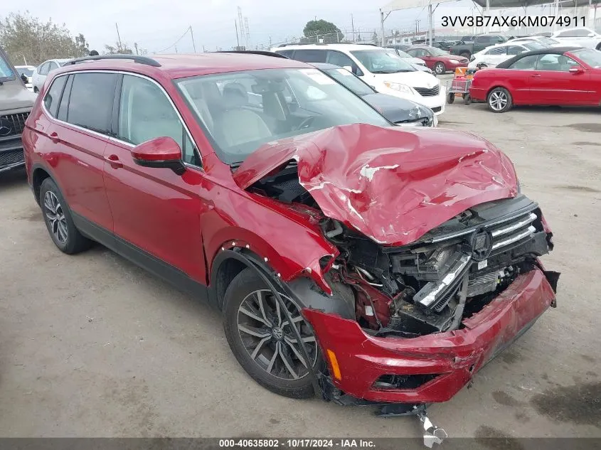 2019 Volkswagen Tiguan 2.0T Se/2.0T Sel/2.0T Sel R-Line/2.0T Sel R-Line Black VIN: 3VV3B7AX6KM074911 Lot: 40635802