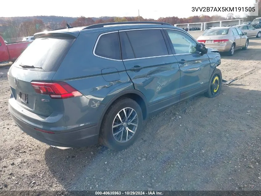 2019 Volkswagen Tiguan 2.0T Se/2.0T Sel/2.0T Sel R-Line/2.0T Sel R-Line Black VIN: 3VV2B7AX5KM191505 Lot: 40635963